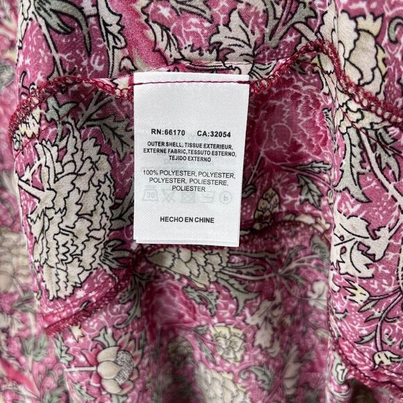 Anthropologie Andersen & Lauth Kimono Women OS Pink Floral Boho Fairy Coquette - Picture 6 of 13
